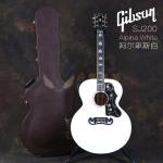吉普森Gibson alpine white sj200 全单电箱民谣吉他